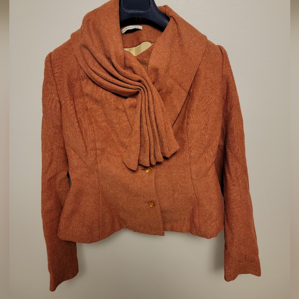 Vintage Esteban Cortazar Herringbone Blazer Size 8